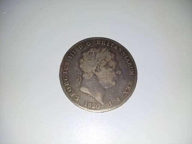 1820 Great Britain King George III Silver Crown Coin