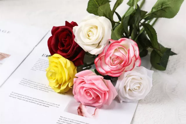 Deluxe Real Touch Open Artificial Roses - REAL FEEL AND LOOK flowers