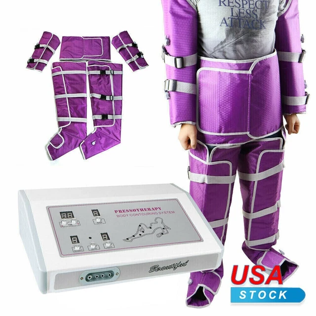 Pressotherapy Lymphatic Drainage Body Slim Massage Suit SPA Machine US