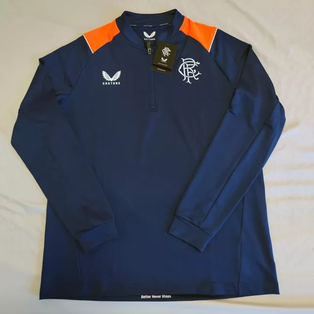 Camiseta Glasgow Rangers Training Top 22/23 Blue Castore 100% Original Nueva