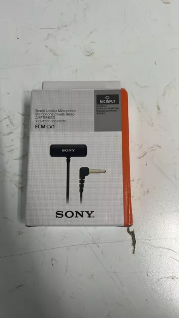 Sony ECM-LV1 Compact Stereo Lavalier Microphone with 3.5mm TRS Connector