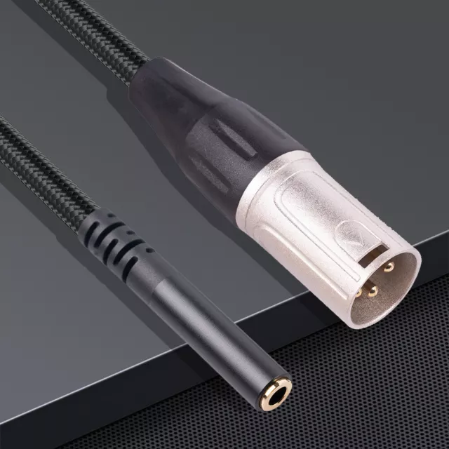 fr 3.5mm Mini Jack Female To XLR Male Connector Useful Stereo Audio Cable Portab