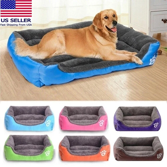 Pet Calming Bed Dog Cat Sleeping Kennel Puppy Super Soft Mat Pad Warm Nest