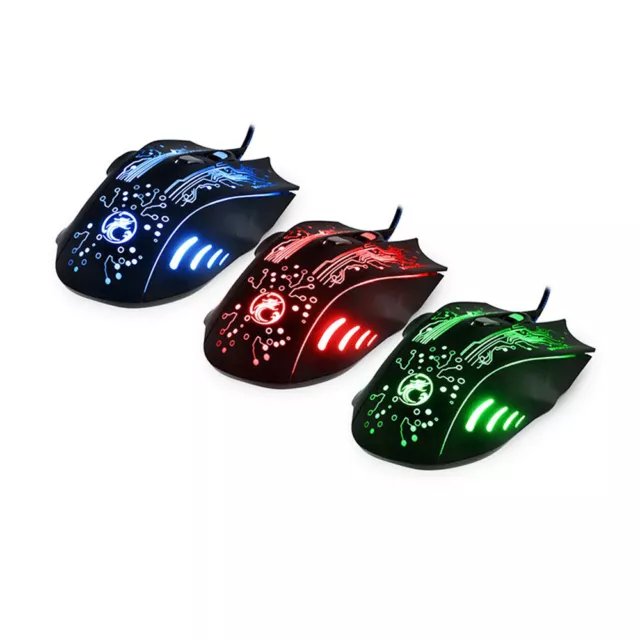 Gaming Mouse USB Optical 5500 Dpi 6 Buttons Wired Mice for Gamer Computer 7 LED