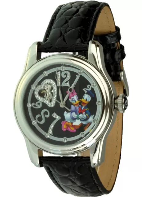 Disney Automatikuhr mit Donald & Daisy Motiv Sammleruhr Disney Box Armbanduhr