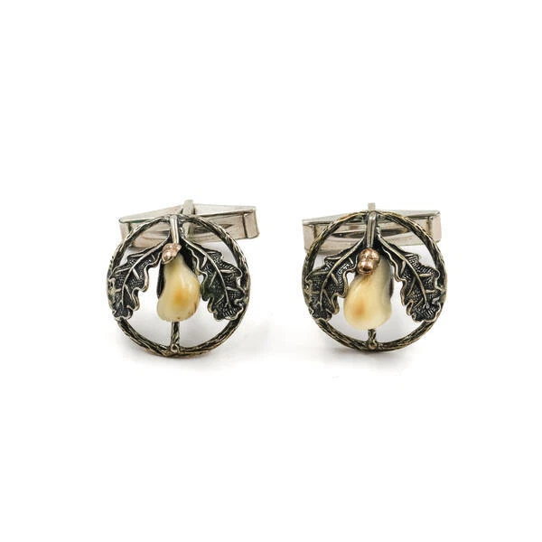 1 paio di gemelli bottoni in argento silver cufflinks costume costume da bagno