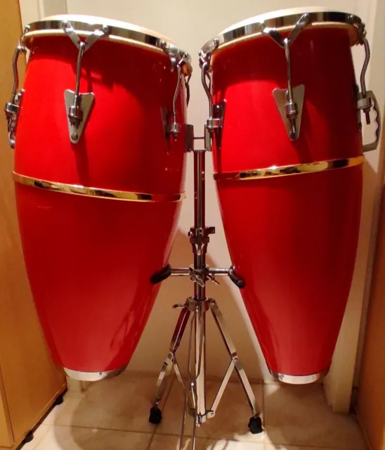 2 große Congas. Hohner "Percussion"       (Ausstellungsstück  incl. Ständer)