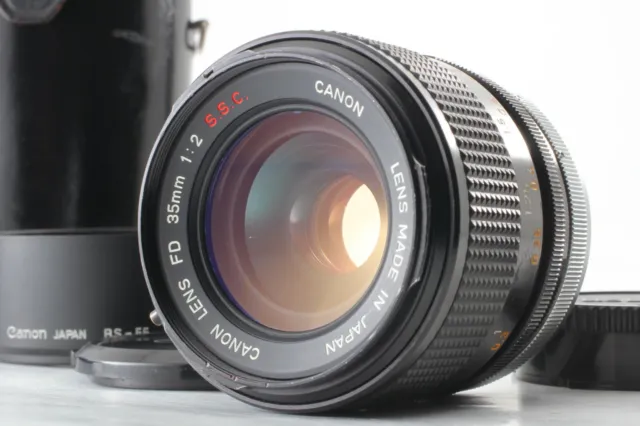 Concave "O" [Exc+5 w/ Case Hood] Canon FD 35mm f2 S.S.C. SSC MF Lens From JAPAN
