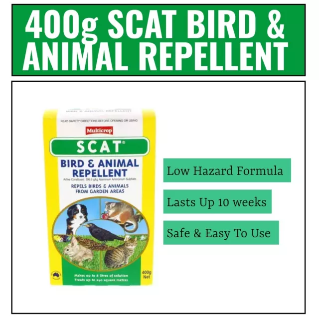 400g Scat Bird And Animal Repellent - Safe & Easy To Use And Low Hazard Formula