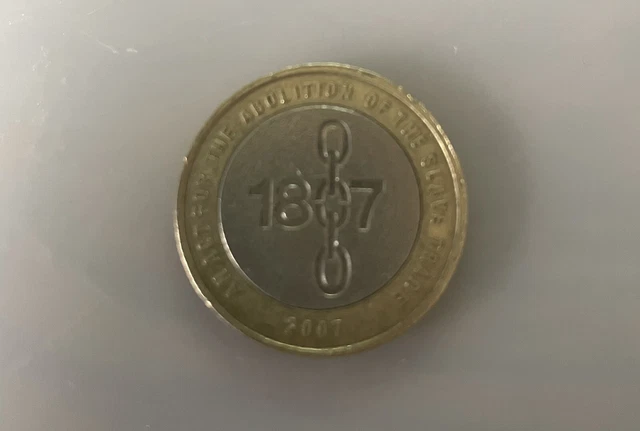2 POUND COIN (1807) ABOLITION OF SLAVERY 2007 RARE MINT With Errors