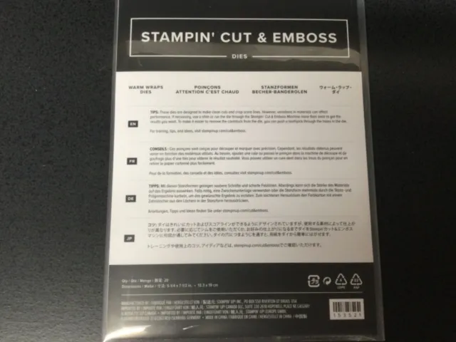 STAMPIN UP WARM WRAP DIES Stampin' Cut & Emboss, #153521, set of 20 $20 ...