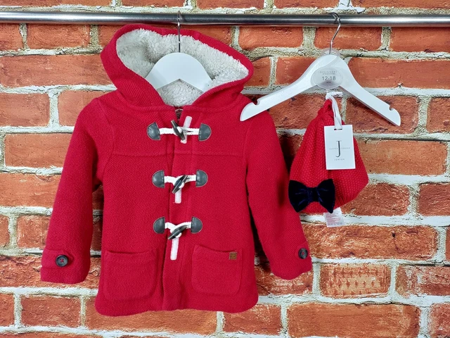 Baby Girls Bundle Age 12-18 Months John Lewis Red Coat J Conran Knitted Hat 86Cm