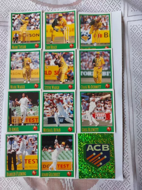 1996/7 Various individual cricket Select cards- full set 1-156 Aus & other world