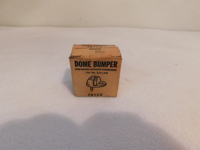 Vintage Glynn-Johnson door dome bumper FB13X US3 hardware Brass