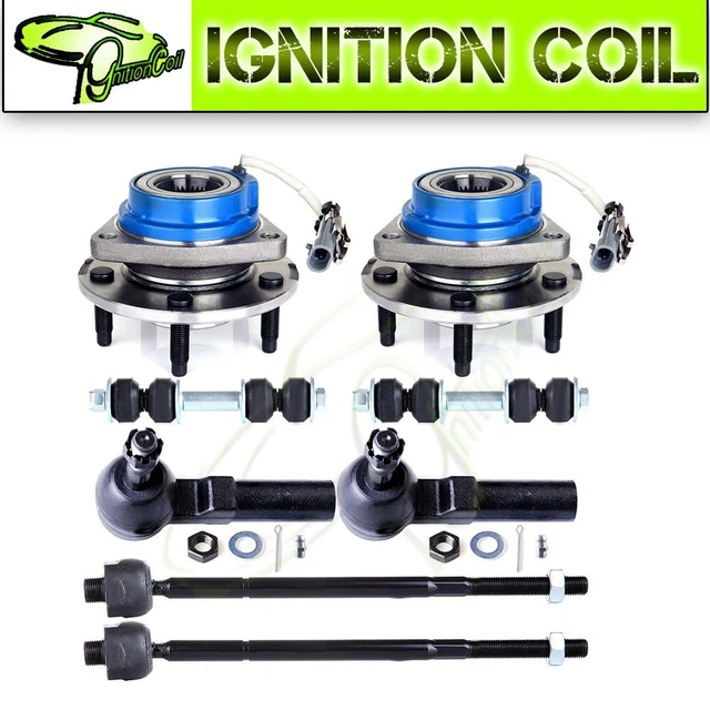 For 2000-2004 Buick Lesabre 8set Wheel Bearing Sway Bar Link Tie Rod End Parts