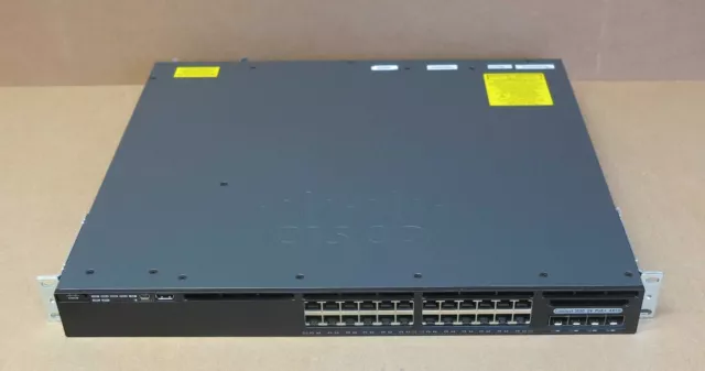 Cisco WS-C3650-24PS-S 24 Port Gigabit POE+ IP Base L3 Manage 1U Switch 2