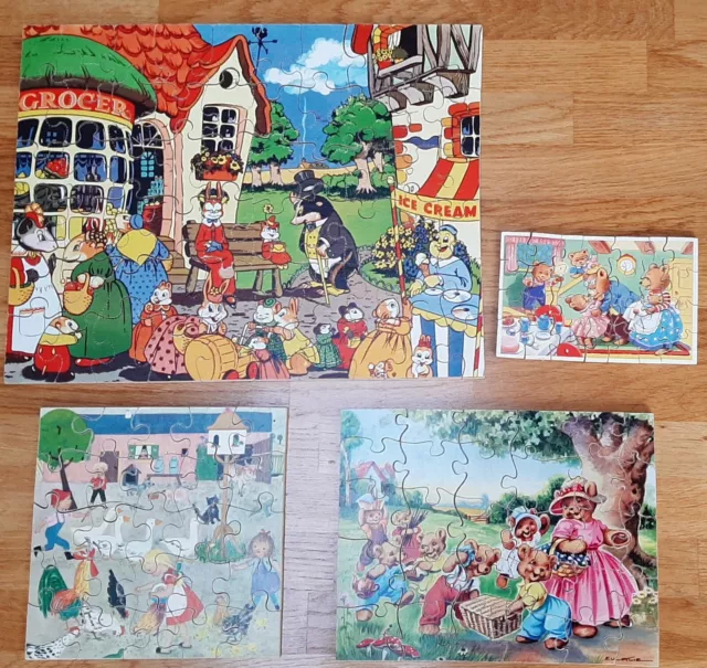 Vintage children's wooden puzzles cheap