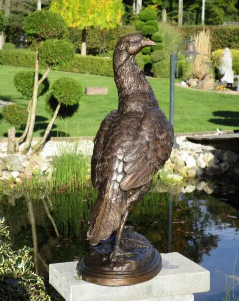Lebensechter Grosser Fasan Aus Bronze   Heim Tier Garten Dekoration