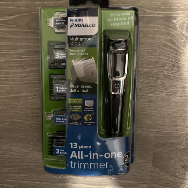 Philips Norelco Multigroomer All-In-One Trimmer Series 3000, 13 Piece Mens Groom