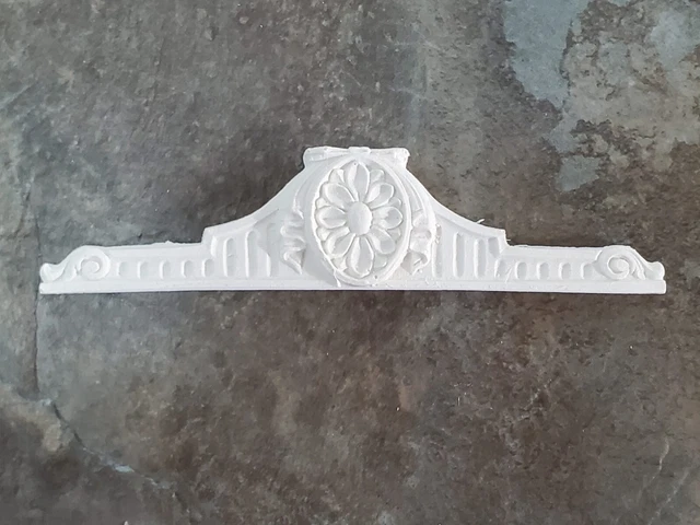 Miniature Window or Door Pediment PolyResin Dollhouse Wall Ornament UMT10