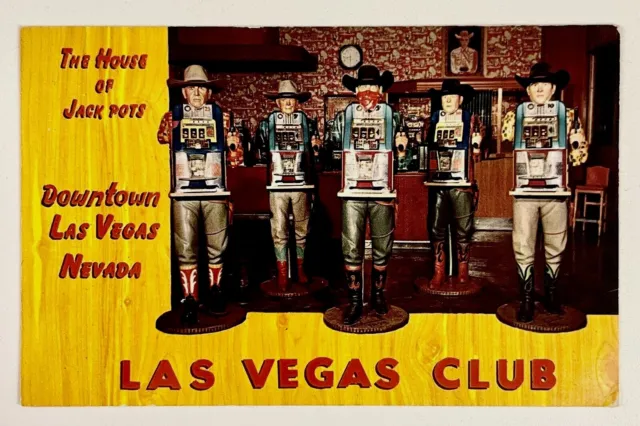1960s Jack Pots House of Las Vegas Club Nevada Casino Gambling Vintage Postcard
