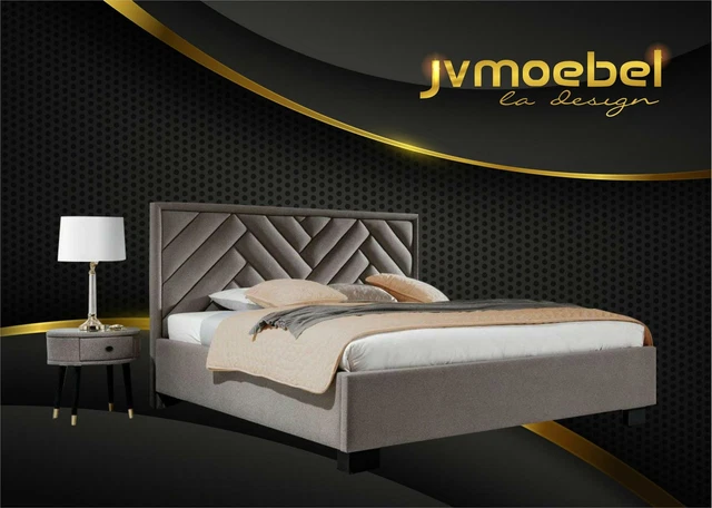 Lit 2x Table de Chevet 3 Parties Chambre à Coucher Sets Design Luxe Lits Complet
