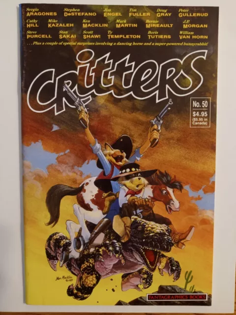 Critters # 50 Fantagraphics 1990 Key Final Issue Usagi Yojimbo 1st Johnny Depp