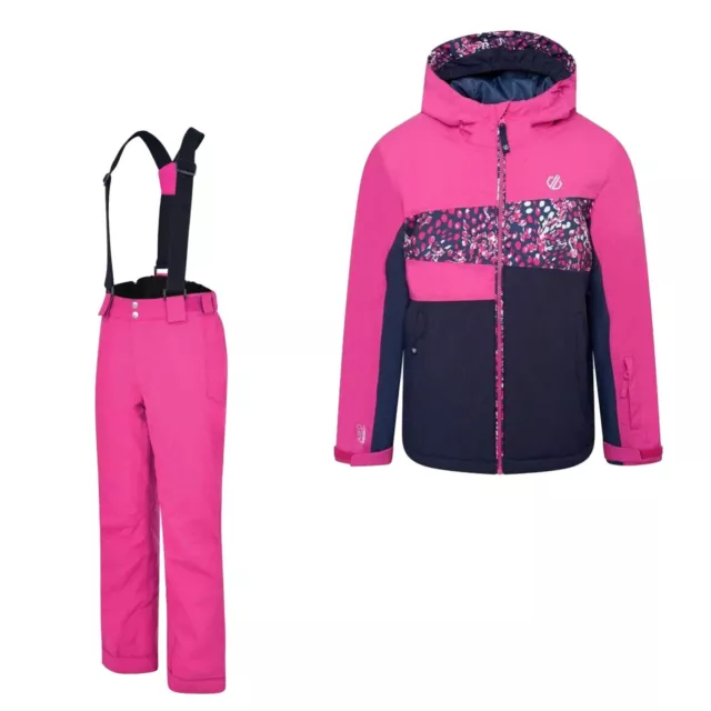 Dare2b Mädchen Kinder Winter gesteppt Schnee Skijacke & Latzhose Set Anzug UVP £180