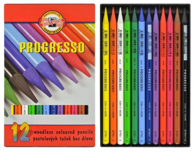 12 Colorato Progresso Koh-i-Noor Pastello Sfumabile Di Colore Artista Matite