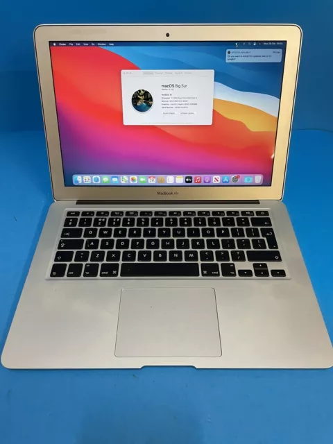 Apple MacBook Air 11in Mid 2013 1.3GHz i5 8GB RAM 128GB SSD Big Sur, Silver