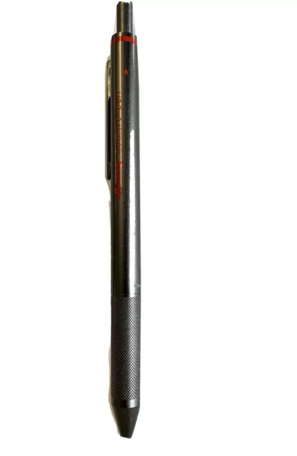 Vintage rOtring Quattro-Pen Gun-Metal Grey Knurled Grip Great Condition 