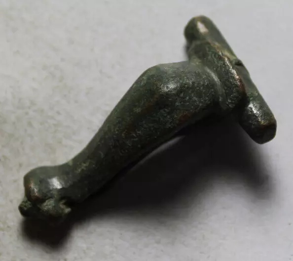 Rare original ancient Roman bronze Knee fibula brooch artifact 2nd century AD