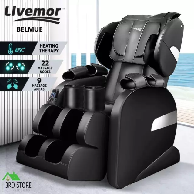 RETURNs Livemor Electric Massage Chair Shiatsu Zero Gravity Head Back Massager R