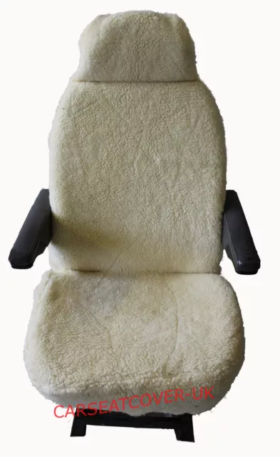 For PEUGEOT BOXER LUXURY MOTORHOME SEAT COVERS FAUX SHEEPSKIN PAIR