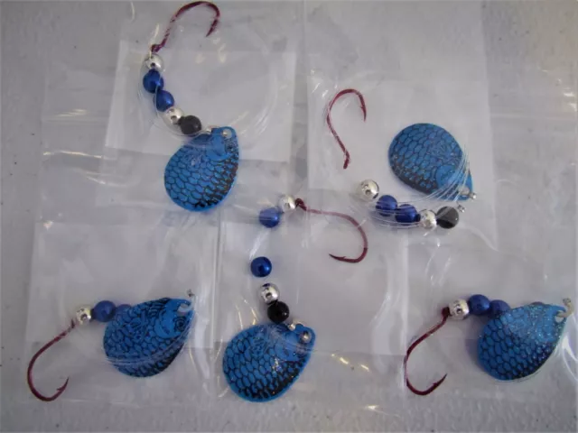5 Spinner Rigs Leech Minnow Crawler Harness Walleye, Bass, Pike Colorado Blades