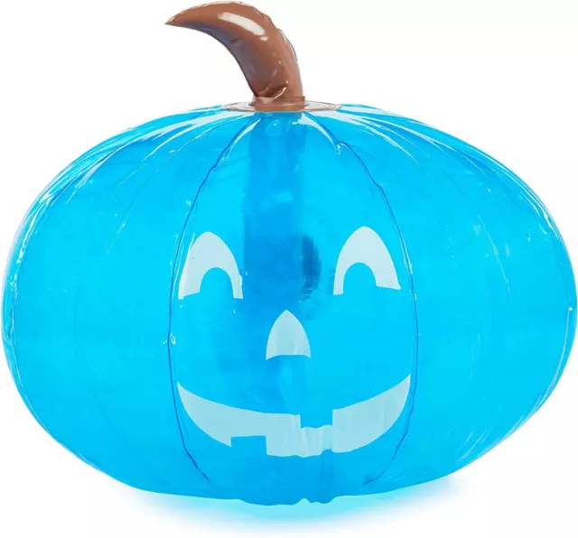 Teal Pumpkin 15" Inflatable Jack-O-Lantern Pumpkin for Halloween, Indoor/Outdoor