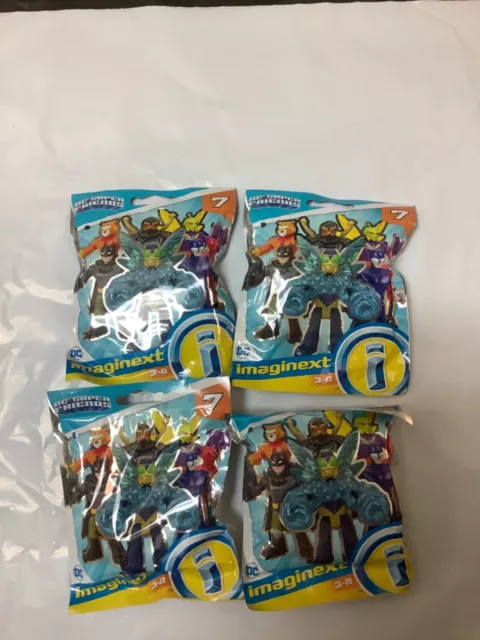 Lot of 4 Imaginext DC Super Friends Series 7 Blind Bags Sealed Free Shipping!