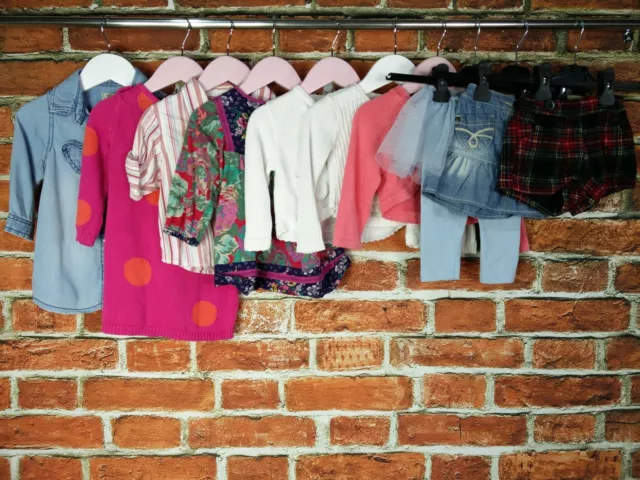 Baby Girl Bundle Age 6-9 Months Monsoon Next M&S Dress Jumper Shirt Skirt 74Cm