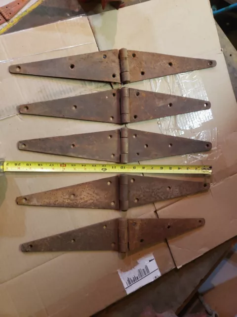 Lot Of Five 20' Barn Strap Hinges