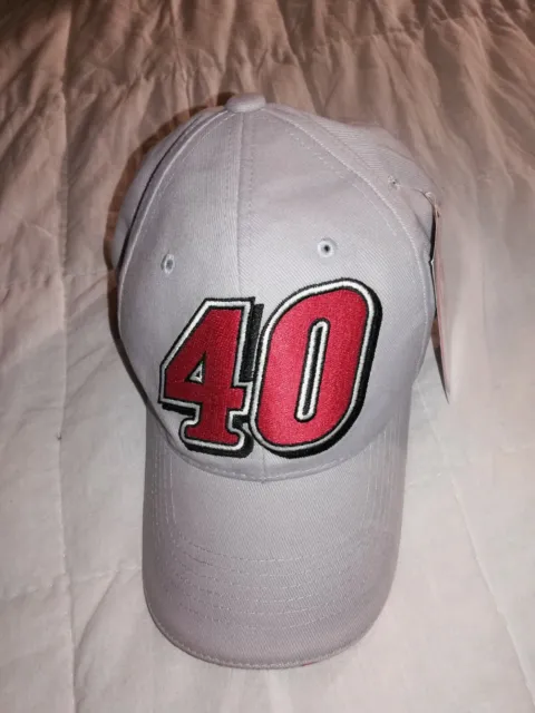 Sterling Marlin Hat #40 Chase Authentics Grey Red Nwt Spell Out Baseball (A2)