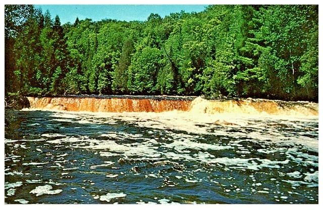 Vintage Postcards Lower Falls Tahquamenon River Upper Peninsula Michigan Year?