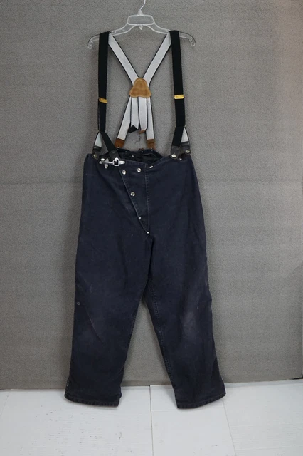 VTG Morning Pride Firefighter Bunker Gear Turnout Pants 36x 28 With Suspenders