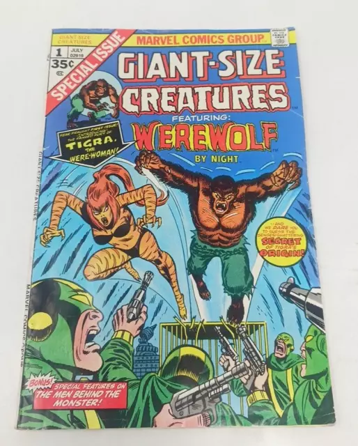 Giant-Size Creatures Werewolf 1 Marvel Comics 1st App Tigra The Were-Woman 1974