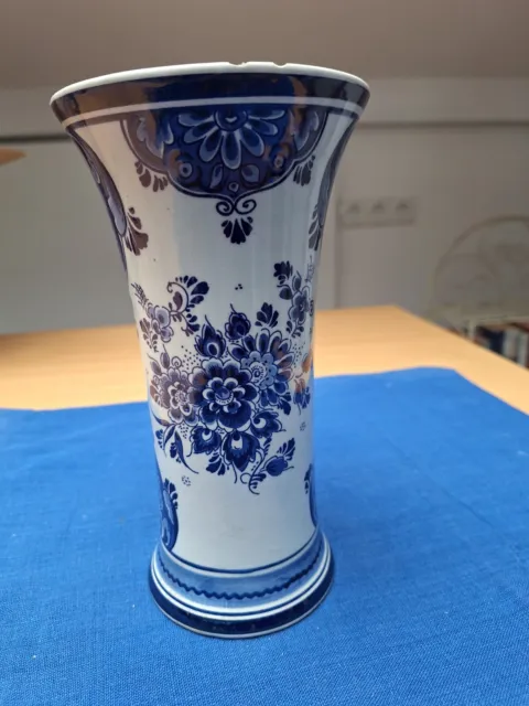 Runde Porzellan Blumenvase aus Delft