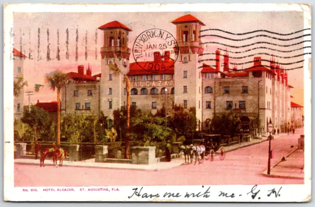 Vintage Postcard Hotel Alcazar St. Augustine Florida FL 1904