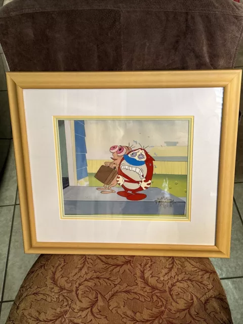 Ren and Stimpy Original Production Animation Cel, Rubber Nipple Salesmen, COA