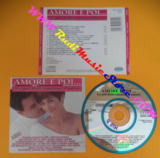CD Compilation Amore e Poi...Le Piu'Belle Canzoni d'Amore no lp mc dvd vhs (C72)