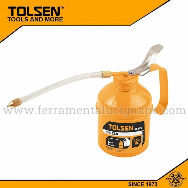 Oliatore Pompa Manuale Ml.300 Con Beccuccio Flessibile Tolsen 65223 Oleatore