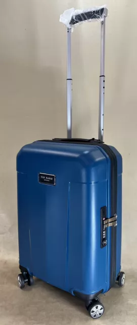 Ted Baker FLYING COLOURS Hardshell Cabin Carry On Spinner Suitcase Baltic Blue