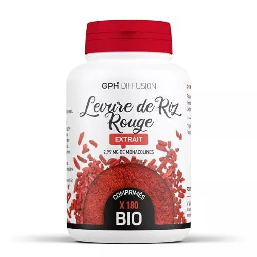 Levure de Riz Rouge Bio 187MG - 180 comprimés
